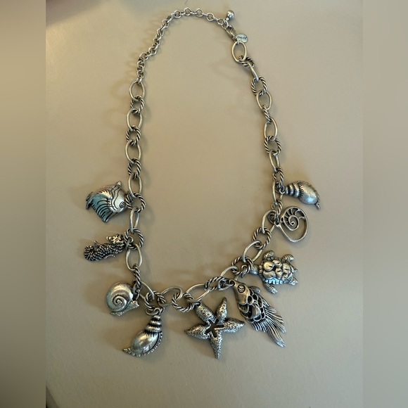 Chico's Jewelry - Chico’s | Pewter Sea Life Charm Necklace